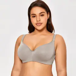 FAKUNTN Women's Smooth Full Coverage Big Size T-Shirt Bra