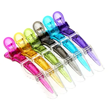 

6Pcs Hair Section Clips Crocodile Clips Hairpins Salon Fix Hair Clamps Hairdressing Tool Plastic Grip Crocodile DIY Accessories