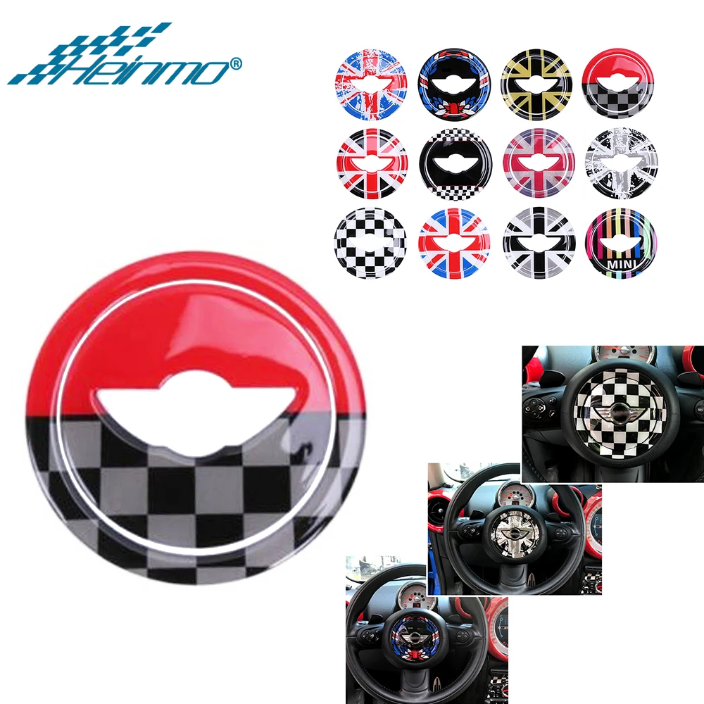 

For MNI R60 Countryman Car Steering Wheel Center Housing Sticker for MINI Clubman R55 for MINI Cooper R56 R57 R58 R59 R61 Parts