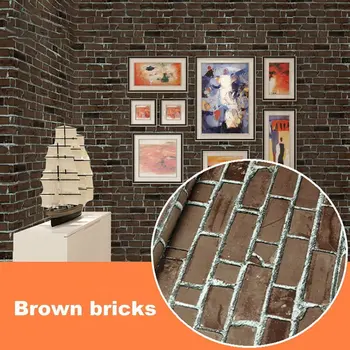 

Modern Waterproof Self-adhesive Brick Stone Style 3D Wallpaper For Living Room Background Wall Sticker Parlor Mural Home Decor