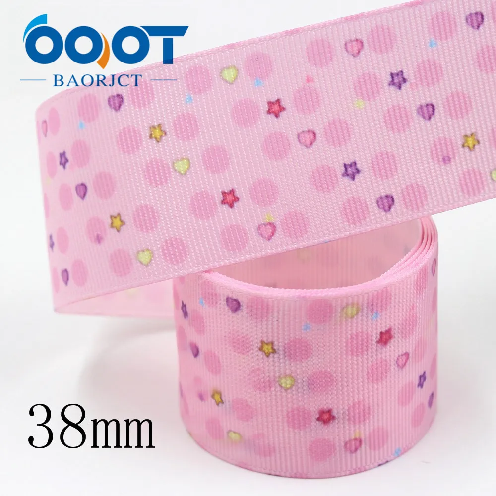 OOOT BAORJCT I-191007-2410, 38 мм, 10 ярдов мультфильм термотрансферные печатные корсажные ленты, свадебные украшения DIY материал