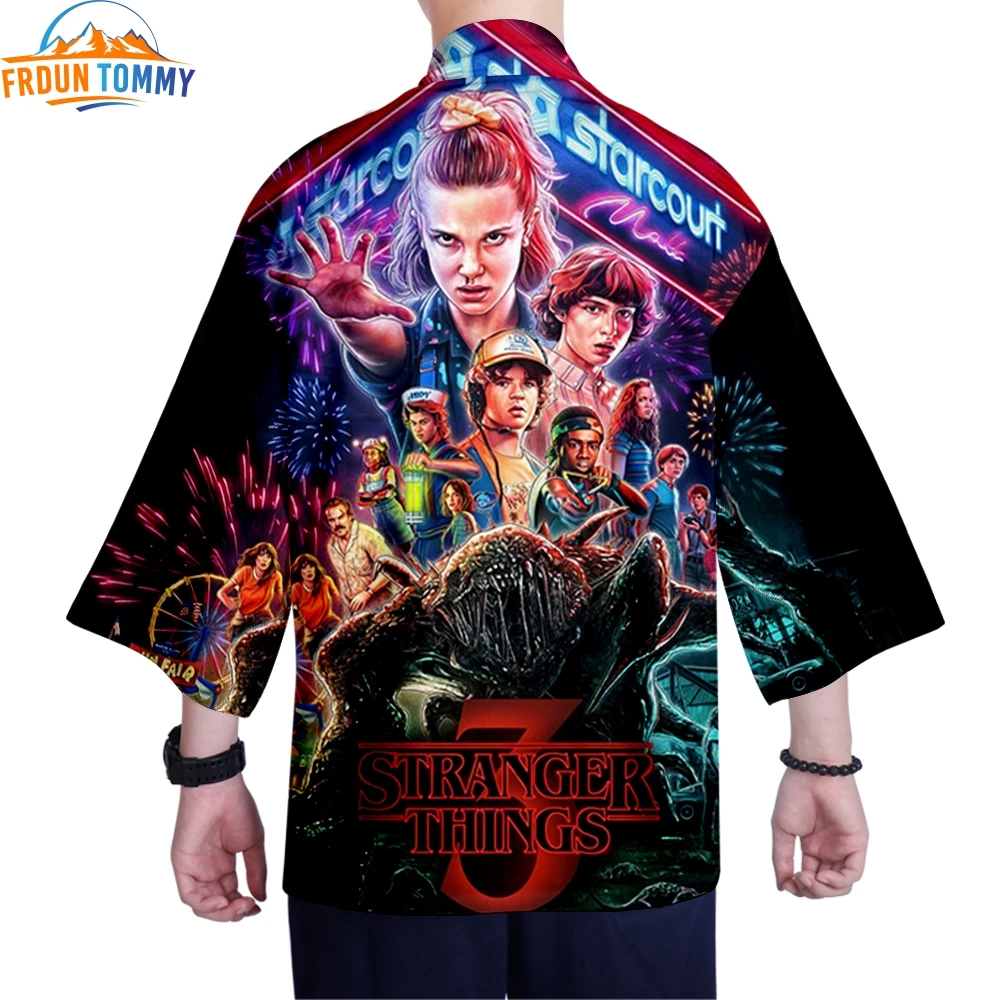 

Stranger Things Cardigan Japanese Kimono Cosplay Japanese Style Kimono Beach Kimono cardigan men samurai costume men clothing