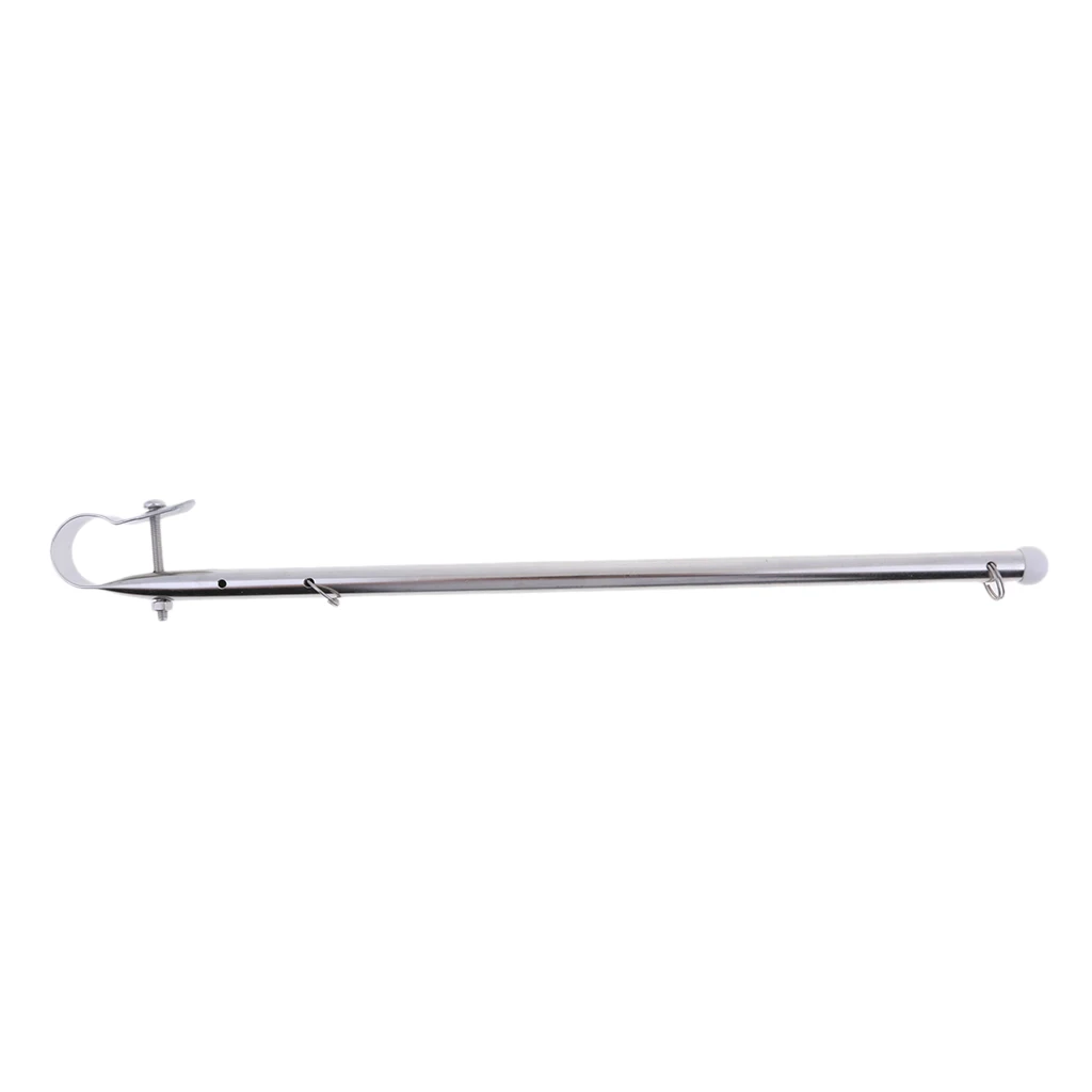 390mm Stainless Steel Rail Mount Flag Staff Pole - Boat Yacht Sailing Hardware