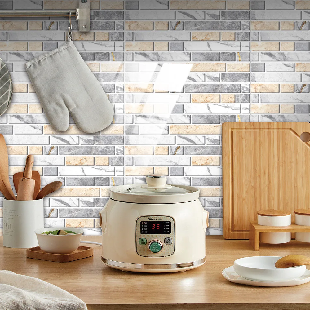 Mosaic Crystal Tile Stickers 3D Wall Sticker Backsplash Kitchen  Self-Adhesive Tiles Bathroom Wall Stickers Waterproof Home Decor - Tile  Stickers - Aliexpress