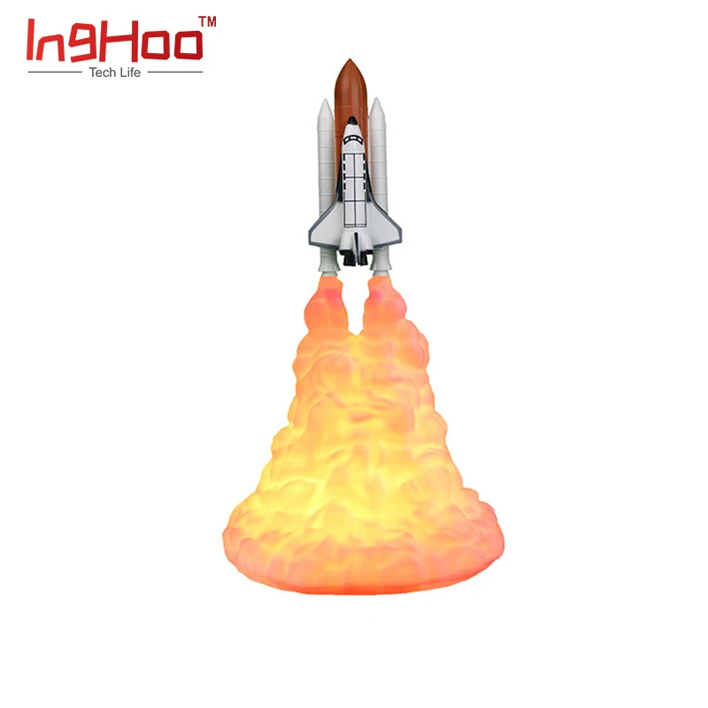 

Inghoo new strange night light 3D rocket light to mark the 60th anniversary of the successful landing on the moon