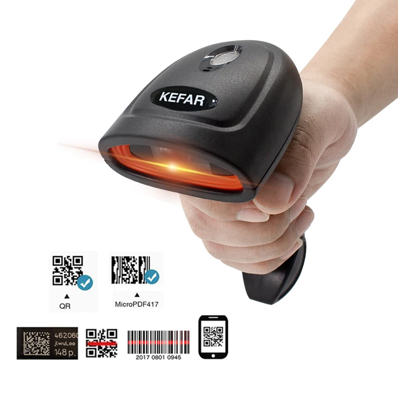 Беспроводной сканер штрих-кодов PDF417 ручной проводной считыватель 1D 2D QR-кодов