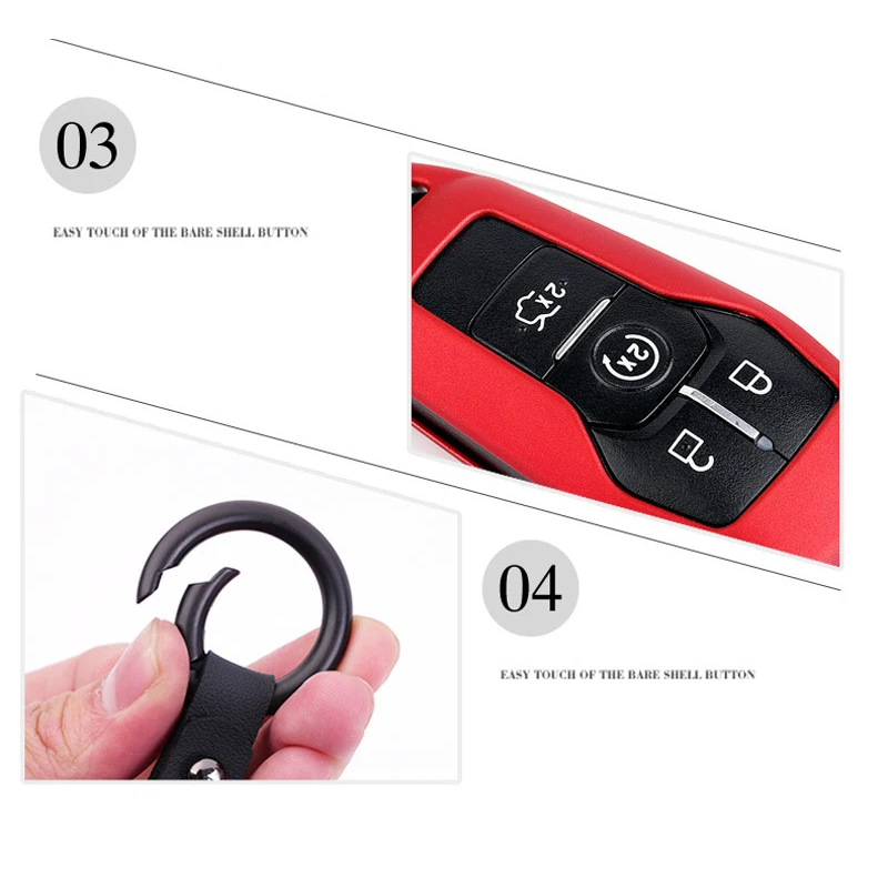 Чехол для ключей из углеродного волокна для Ford Fusion Mondeo F-150 Explorer Edge Fob Shell
