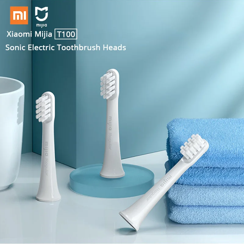 [100% оригинал] Xiaomi насадки для зубной щетки запасные части Mijia T100 Sonic электрическая