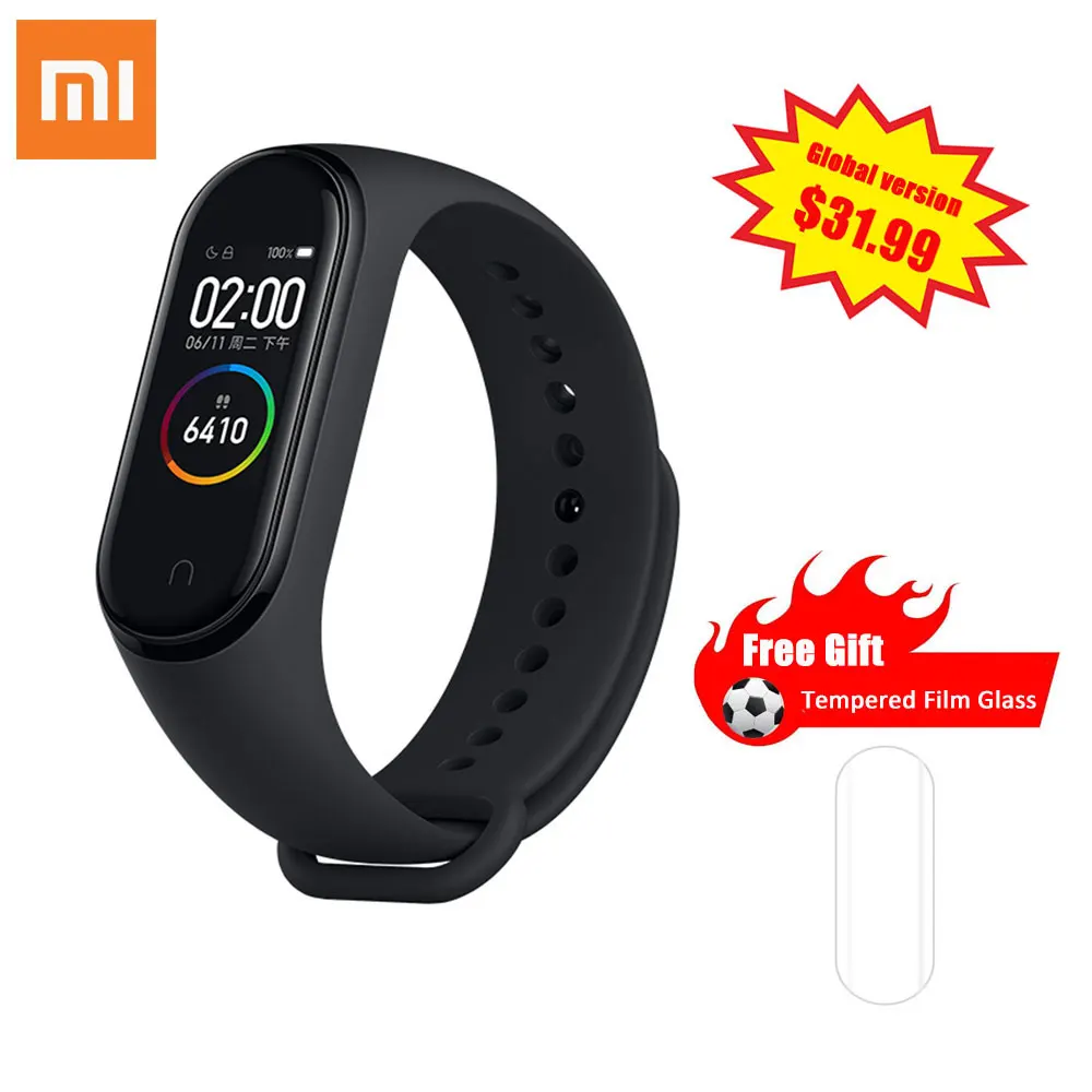 

Original Brand New Xiaomi Mi Band 4 Wristband Miband 4 Fitness Bracelet 3 Color AMOLED Screen Music Control Smartband