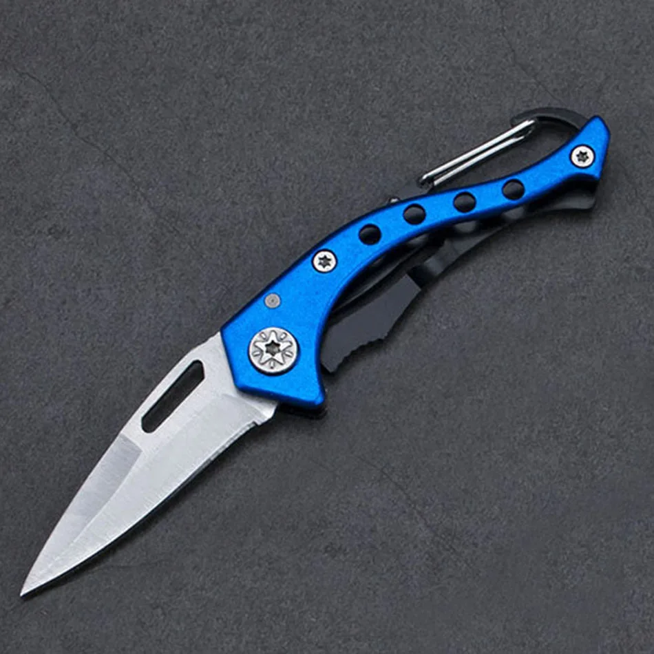 Черный Брелок на молнии, нож для ежедневного ношения на открытом воздухе, карманный складной нож, набор инструментов для выживания, edc, цветной нож для ключей - Цвет: Черный