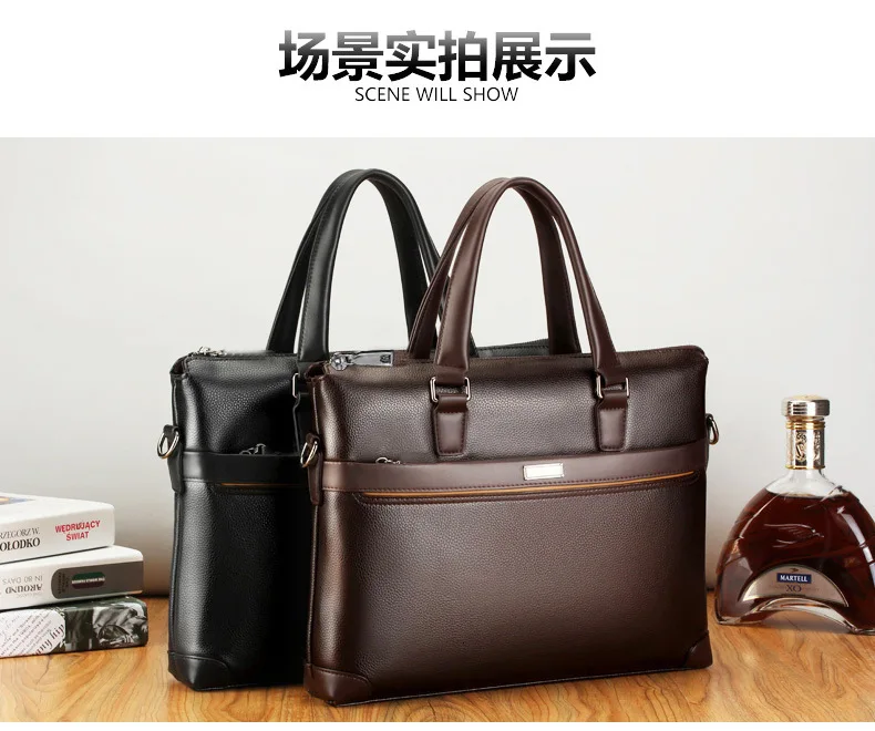 YICIYA деловой мужской портфель сумка из искусственной кожи сумка на плечо мужские сумки для ноутбуков офисный большой емкости мужской портфель кошелек WBS503