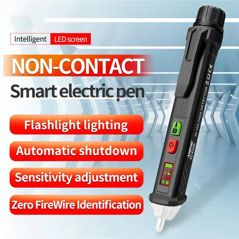 

Non-Contact Digital Voltmeter Pen Alarm Voltage Detector Meter Ac Voltmeter Tester Auto Tachometer Pen Sensor Intelligent Tester