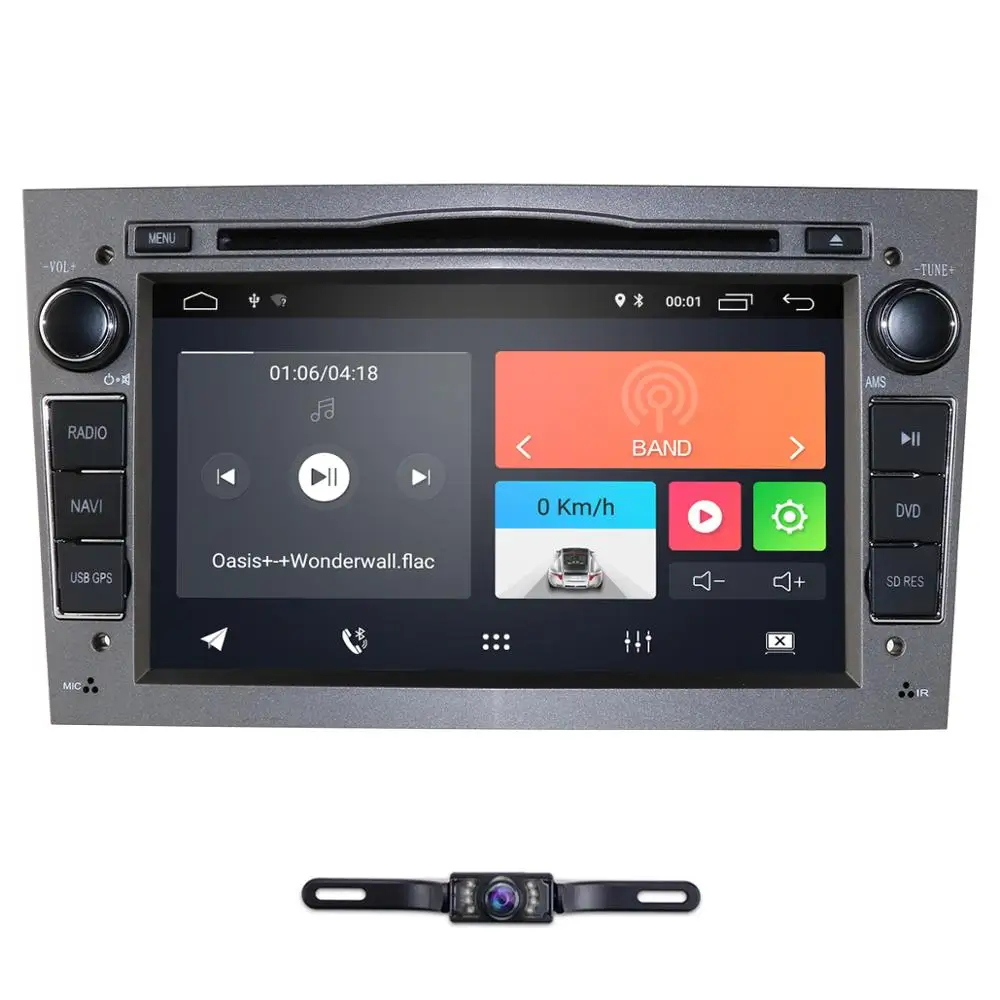 Ips DSP 4 ГБ Android 9,0 2 DIN Автомобильный gps для opel Vauxhall Astra H G J Vectra Antara Zafira Corsa Vivaro Meriva Veda dvd-плеер - Цвет: Gray