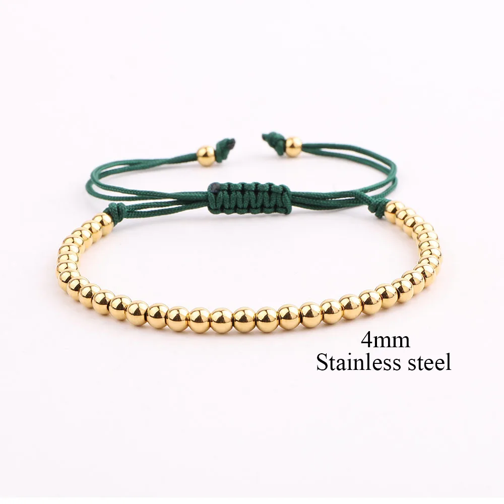 JARAVVI New Design High Quality Stainless Steel Beads Lion Charm Cord Braided Macrame Adjustable Bracelet Set Men Women Gift - Image 5