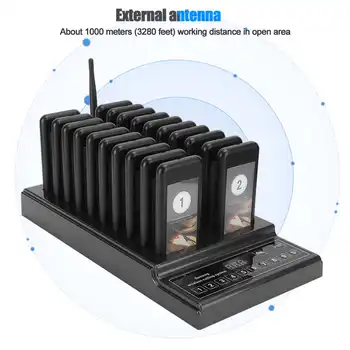 

Wireless Calling System Queuing Guest Paging System 999-Channel Restaurant Pager SU-68Z 110-240V Hot