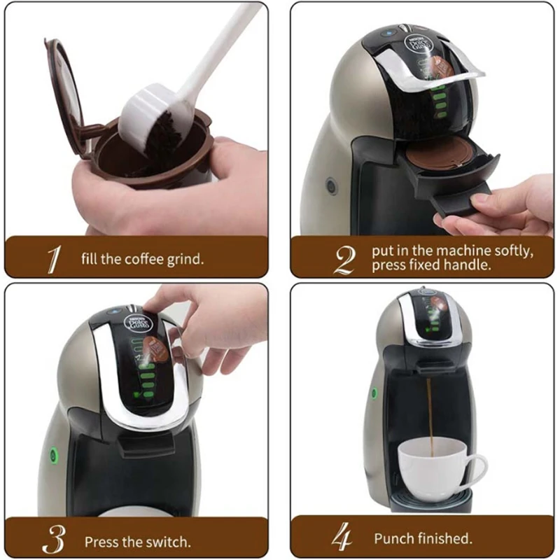 5 шт. кофейная капсула nestle dolce gusto nespresso многоразовая фильтр для кофе многоразовые