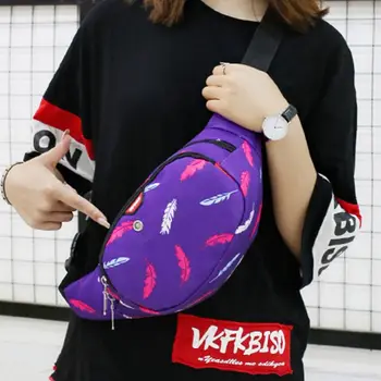 

Fashion Unisex Floral Print Waist Fanny Pack Belt Shoulder Crossbody Bag Phone Pouch Travel Hip Bum Purse