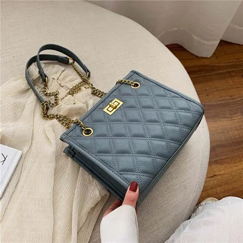 

2020 popular bag women's bag fashion Korean version of the small fragrance single shoulder messenger rhombus chain bag