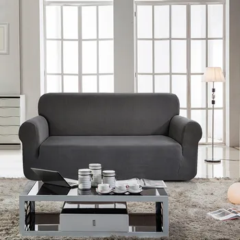 

Solid Color Brief Ultra Soft Stretch Sofa Cover Slipcovers Couch Furniture Cover for Living Room Anti slip Thick Warm fabric