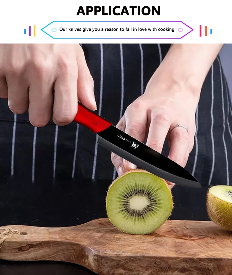 XYJ кухонные ножи, керамические ножи " 4" " дюймов, нож для нарезки овощей, набор из 3 предметов, белый, черный, лезвие, керамический нож для приготовления пищи