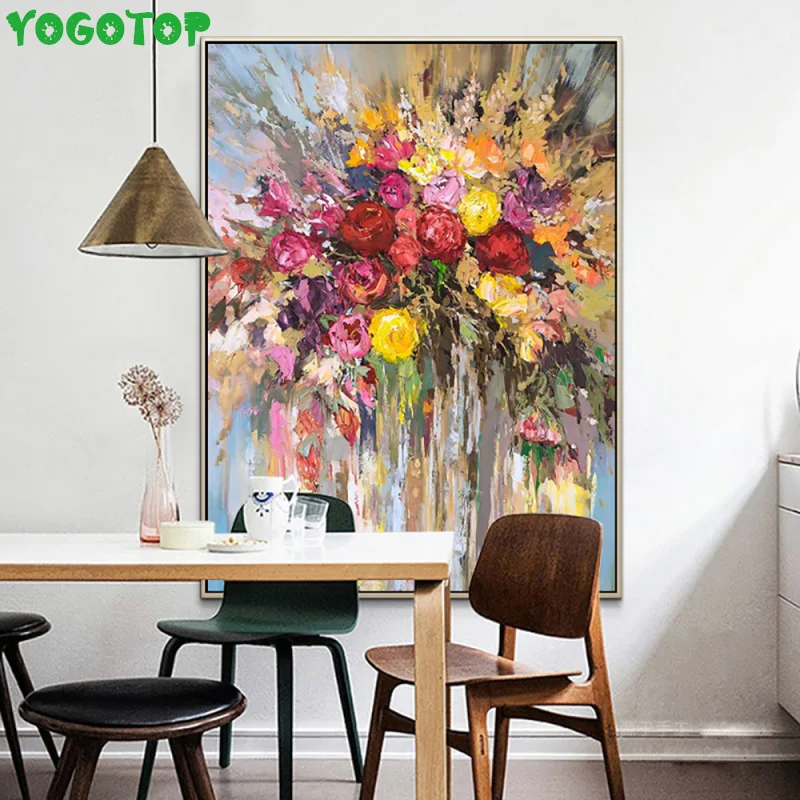 Abstract colorful Flower Rose Wall Art  Diy diamond painting rhinestone 5D Full Drill puzzle Mosaic diamond embroidery YY5122 seven deadly sins diamond painting