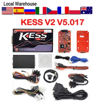 

V2.53 EU Red Kess V5.017 OBD2 Manager Tuning Kit KTAG V7.020 4 LED Kess V2 5.017 BDM Frame K-TAG V2.25 ECU Programmer