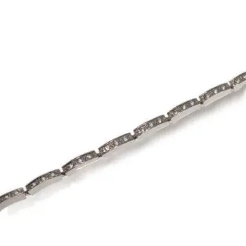 

Bracelet white gold sterling formed by bars and zircons