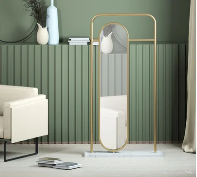 Dressing mirror hanging hanger integrated household full body mirror clothing store fitting