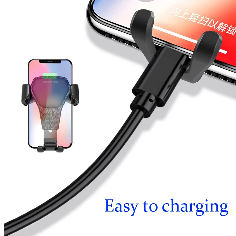 iphone charging stand Gravity Car Holder For Phone in Car Air Vent Clip Mount No Magnetic Mobile Phone Holder Cell Stand Support For iPhone X 7 mobile stand for car