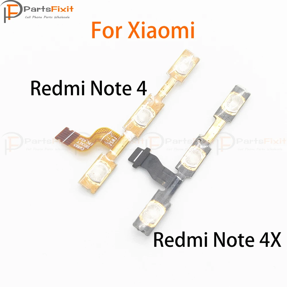 Power Volume Button Flex for Xiaomi Redmi Note 4 4X Switch On Off Power+Volume Buttons Up Down Connector Cable |