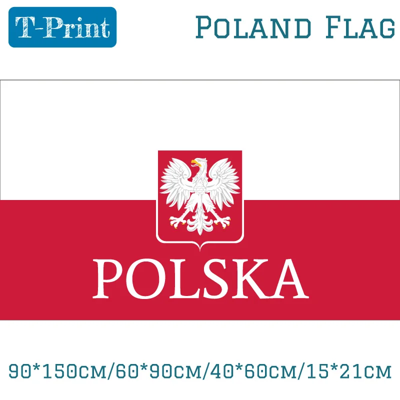 90*150 см/60*90 см/40*60 см/15*21 см 3x5фт Польша Полиэстер Национальный флаг супер-поли Орел для украшения дома