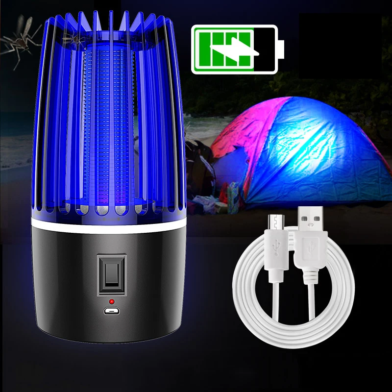 2020 New 2 in 1 USB Rechargeable Mosquito Killer Lamp LED Bug zapper Insect Killer Pest Repeller Camping Light Mosquito Trap