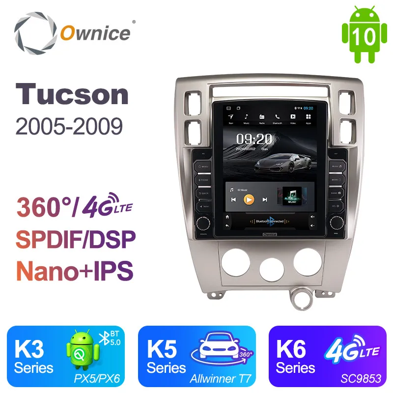 Ownice Android 10 0 для Hyundai Tucson 2005-2009 автомобильное радио мультимедийное видео аудио GPS