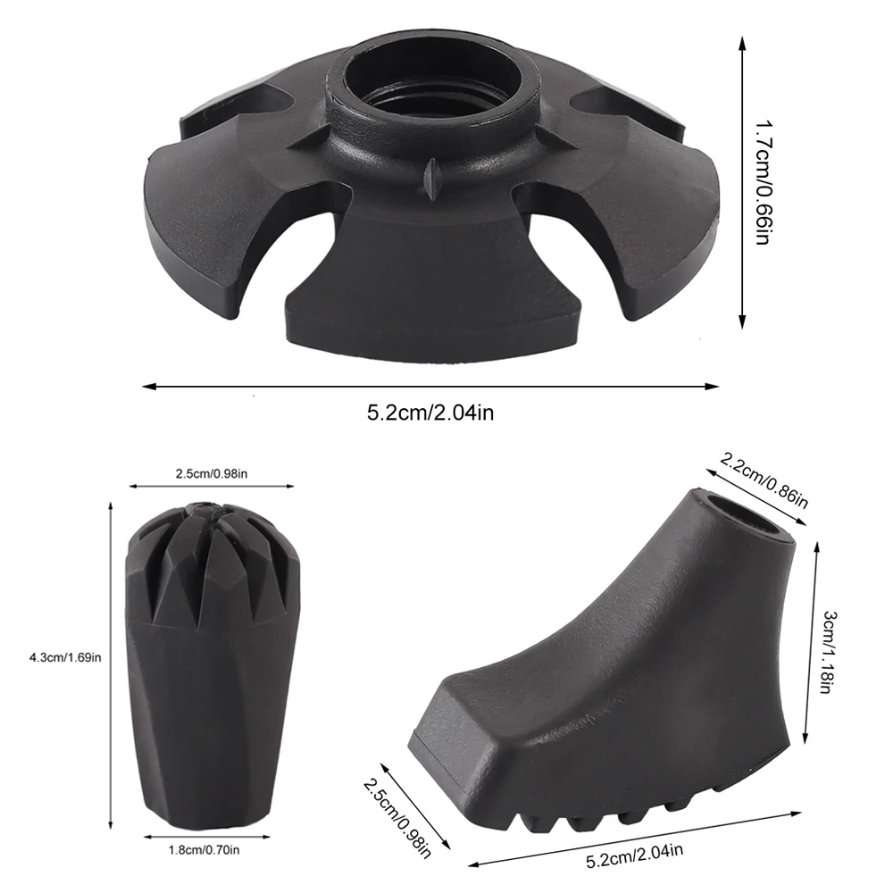 Rubber Walking Sticks Protector Cap Tip Nordic Walking Stick Rubber Protector Walking Sticks