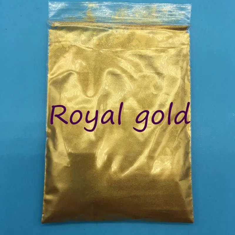 10g Colorful Pearl Powder for make up,many colors mica powder for nail glitter,Pearlescent Powder Cosmetic pigment - Цвет: Royal Gold