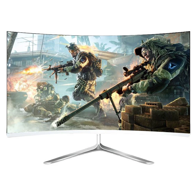 Monitor de Pc de fábrica, pantalla curvada 4K de 24 pulgadas, 1080p, LCD  completo para juegos - AliExpress