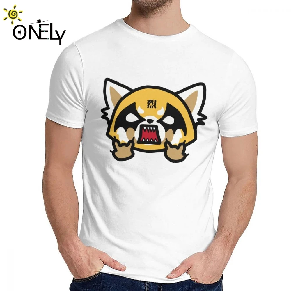 Retsuko смерти Aggretsuko агрессивной Футболка модная футболка с круглым вырезом летние