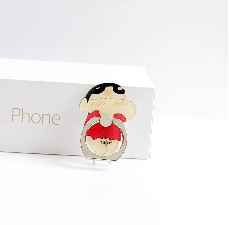 Держатель для мобильного телефона Crayon Shinchan, универсальная подставка для телефона, подставка для телефона с кольцом для пальцев, подставка для столов, поддержка Celular для iPhone
