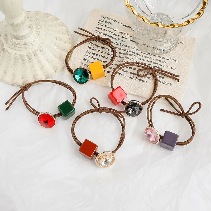 

New Women Hair Accessories Candy Color Headbands Girls Hair Scrunchies Elastic Hair Bands Rubber Rope Headwear