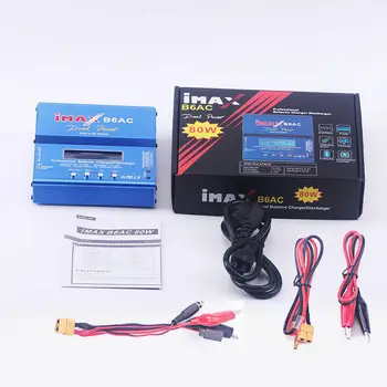 

80W IMAX B6AC RC Balance Lipo Life Li-ion Battery Fast Charger Discharger with Digital Display with Charging Cable