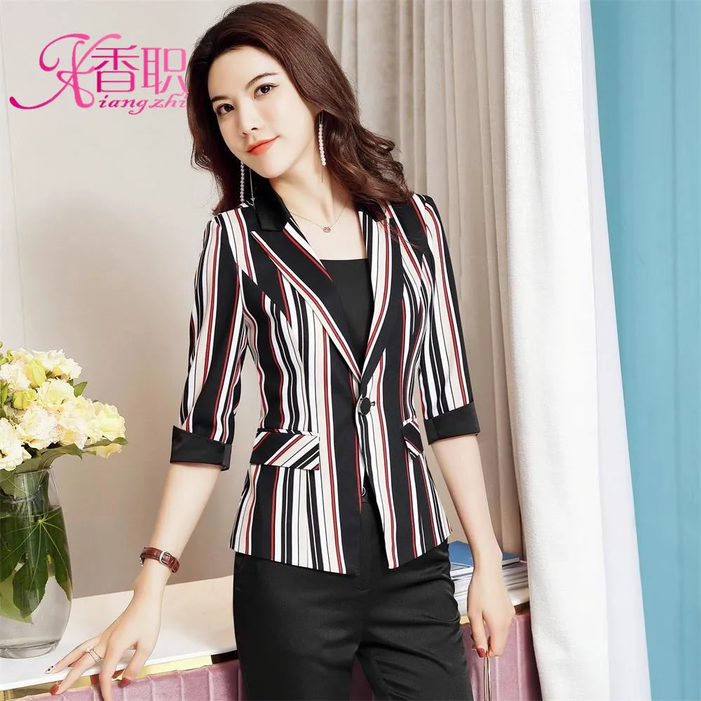 

Stripes Suit Jacket Women's 2019 Spring Summer New Style Fashion Elegant Casual Slim Fit Slimming Business Suit