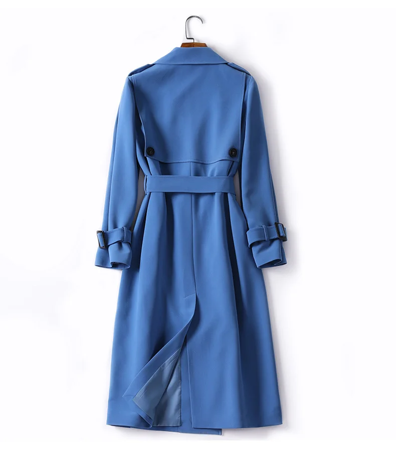 Windbreaker Women Autumn Classic Belt Double Breasted Trench Coat Women Slim Elegant Office Long Business Outerwear Female
