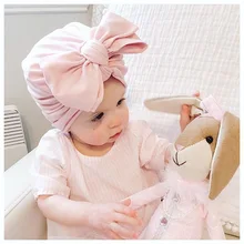 

New Newborn Bowknot Kids Beanies Baby Cap Infant Bebes Headwrap Infant Large Bow Headwrap Hats Baby Girls Bow Beanie Toddler