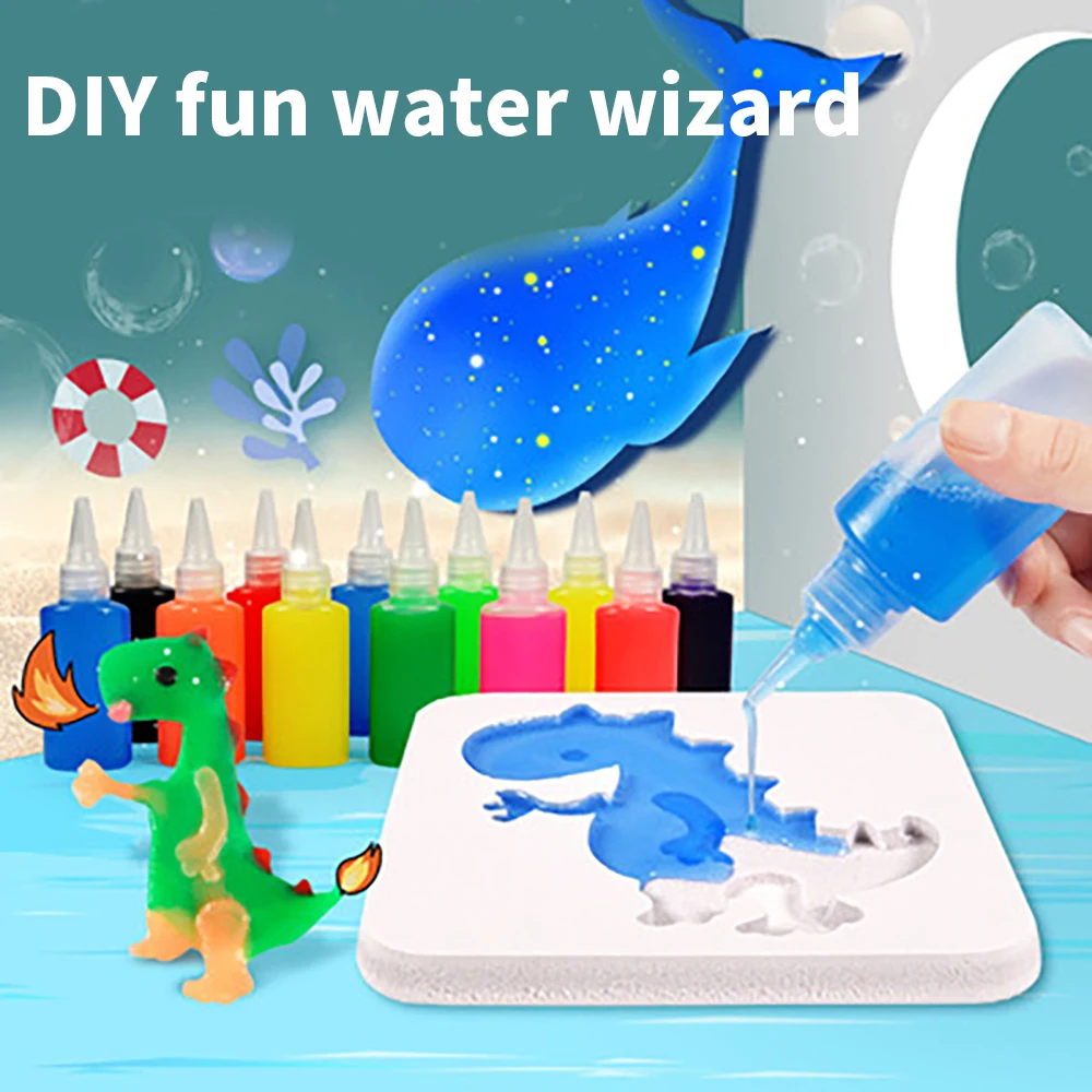  Water ELF Gel Kit, 2023 New Colorful 3D Handmade Aqua Fairy  Gel Toy, MagicWater ELF Water Animal Beads