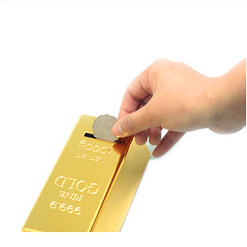 ABS пластиковая денежная Копилка банка золото Bullion кирпич монета денежная Копилка чехол для детей подарки на день рождения орнамент