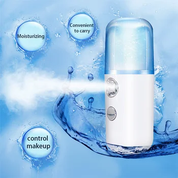 

Portable Mini Face Humidifier USB Recharging Face Spray Nano Mist Sprayer Facial Nebulizer Steamer Moisturizing Skin Beauty Care