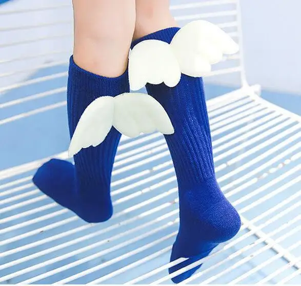 

Autumn And Winter Hot Selling New Style Children's Socks South Korea Cute Angel Wings Socks Baby Bunching Socks 3 Pairs of Dress