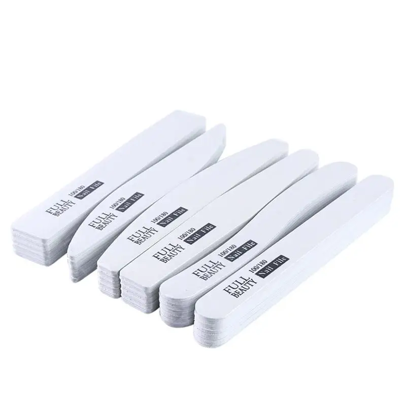 30PCS Sandpaper Nail Files Washable Grit Double Sided Manicure Nail Buffers for Smooth Shiny Nails(6 Shapes