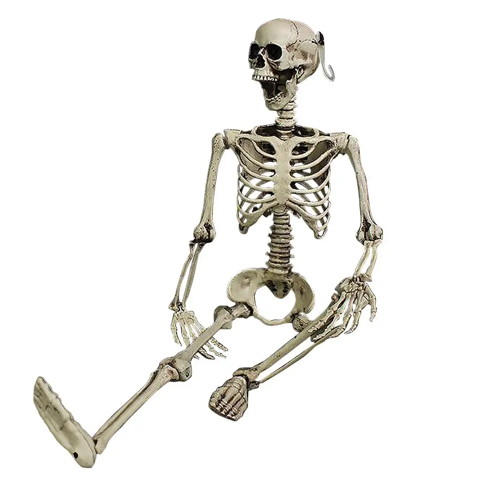 Tanie 90CM Halloween nawiedzony dom rekwizyty szkielet suchy korpus szkielet dziecko sekretny pokój ozdoba na głowę kości