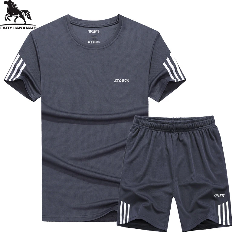 

6XL 7XL 8XL 9XL Tracksuit men set Mens clothing 2-piece tracksuit Short Sweatshirt+shorts sets beach mens casual tracksuits 53